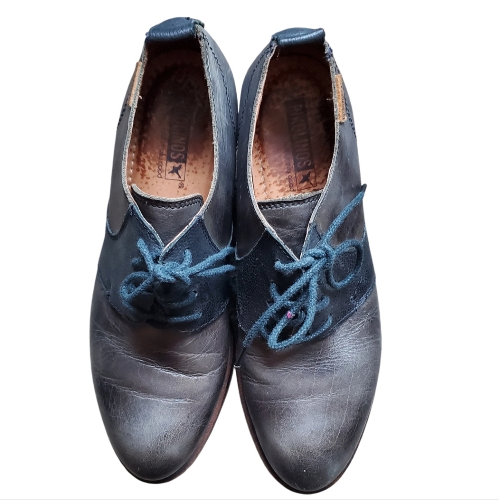 PIKOLINOS Womens Two Tone Leather Oxfords